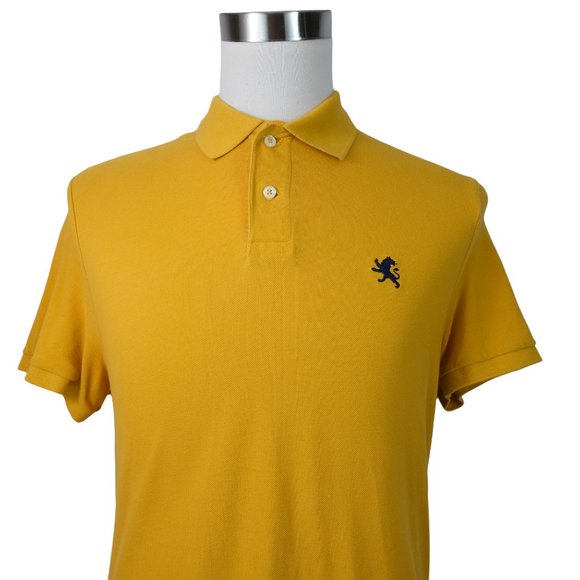 Express Polo Men's Medium Mustard Yellow 100% Cotton - Picture 1 of 9